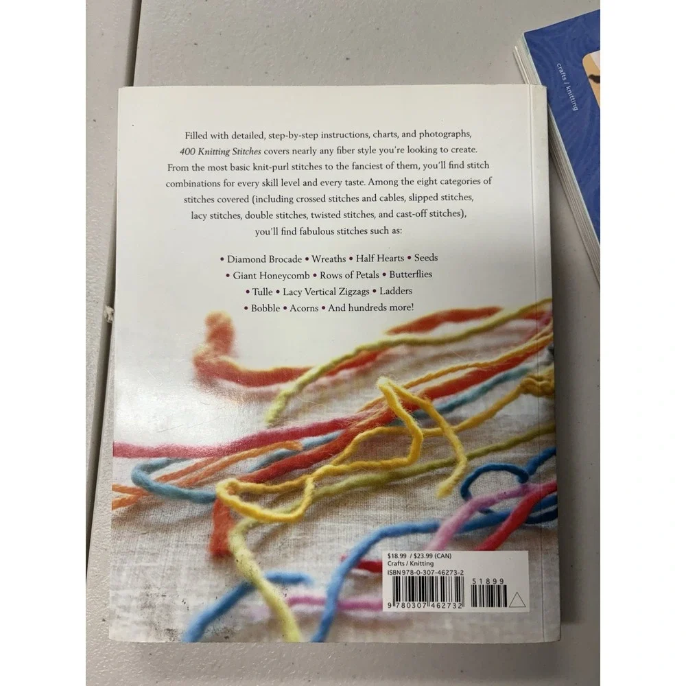 400 Knitting Stitches: A Complete Dictionary of Essential Stitch Patterns, Potte